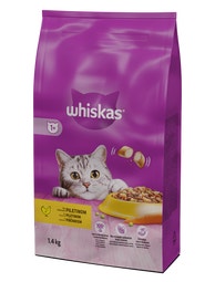 Whiskas 1+ briketi S PIŠČANCEM 1.4kg image